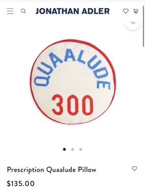 Jonathan Adler Round 'Qua-alude 300' Accent Pillow - White, Red, Blue